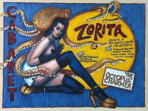 Cabaret Poster of Zorita The Octopus Charmer